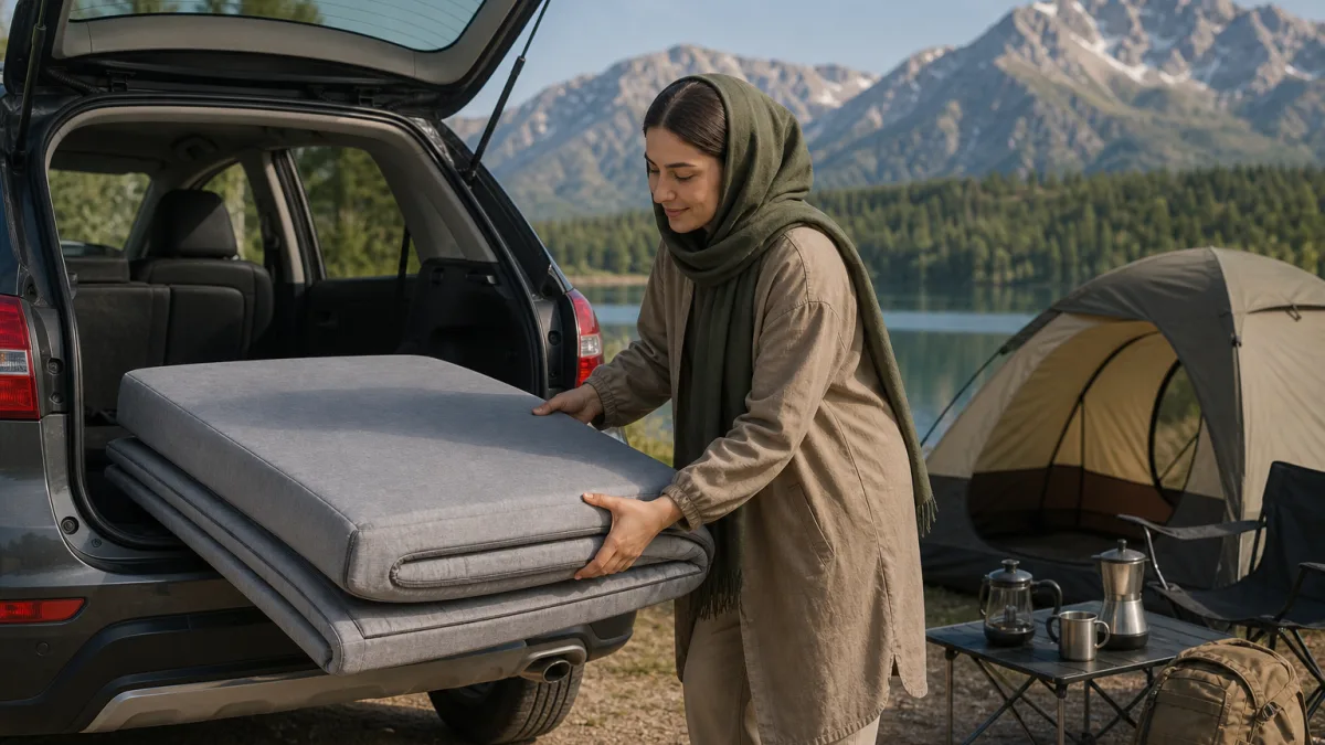 راحتی جابه‌جایی با تشک ۵ سانتی